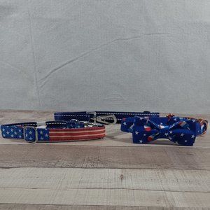 Patriotic dog collar and leash bundle Size S/M